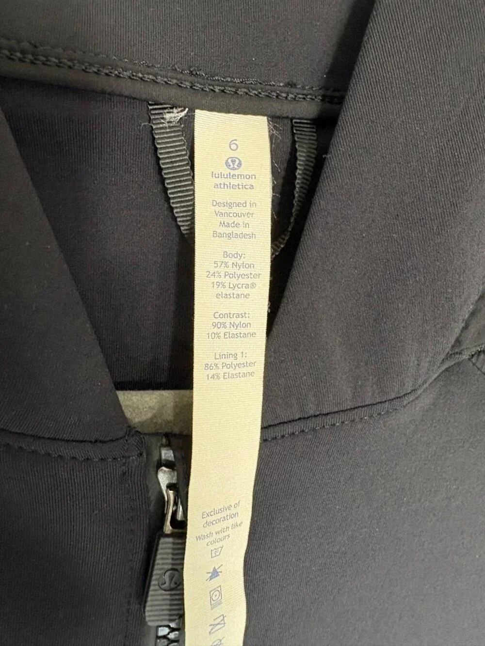 Lululemon Re-Form Vest Athletic Black-sz 6
